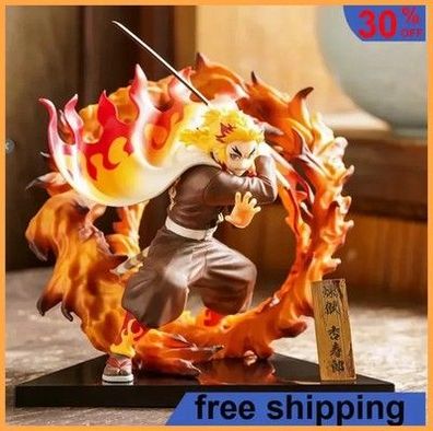 Demon Slayer Rengoku Kyojuro Figur Anime Hashira PVC Statue Modell Sammlung 20 c