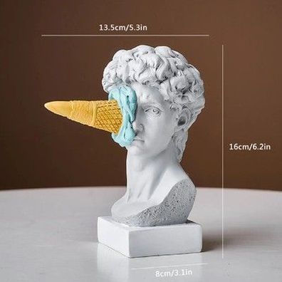 David Figur Eis Design Harz Statue Nordisch Modern Deko Skulptur Deko