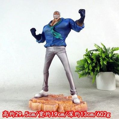 One Piece Monkey D. Garp Hero Statue Blau/Weiß Outfit Anime Figur Sammle