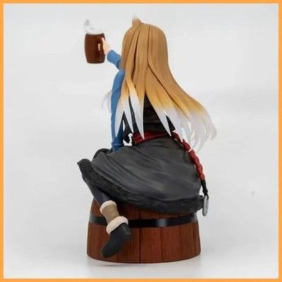 Händler trifft auf den Weisen Wolf Holo Sitzposition Anime Figur Modell Statue