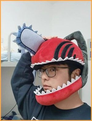 Chainsaw Man Denji Pochita Hut Cosplay Kostüm Plüsch Maske Requisiten Cartoo