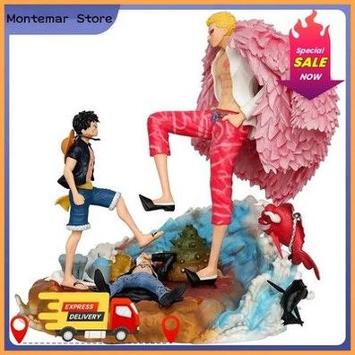 One Piece Ruffy Anime Figur Donquixote Doflamingo Vs Ruffy Figur Pvc Statue Mode