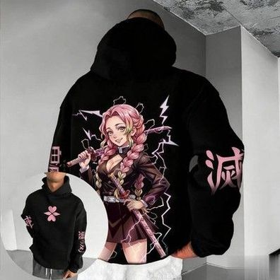 Demon Slayer Hoodie Damen Herren Anime Print Streetwear Casual