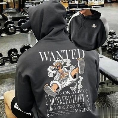 One Piece Ruffy Anime Print Hoodie Männer Frauen Streetwear Casual Lo