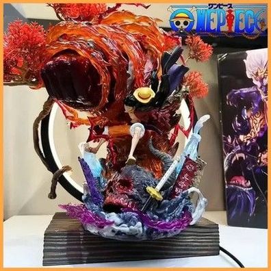 One Piece Ruffy Gear 3 Red Roc Figur GK LED Anime PVC Statue Actionmodell 25 cm