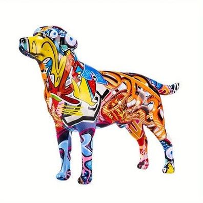 Labrador Kreative bunte Kunst Tier Harz Handwerk Home Dekoration Farbe