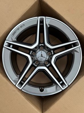 1x Orig Mercedes C Klasse W205 C205 S205 18 Zoll AMG Alufelge A2054019600 GRAU NEU