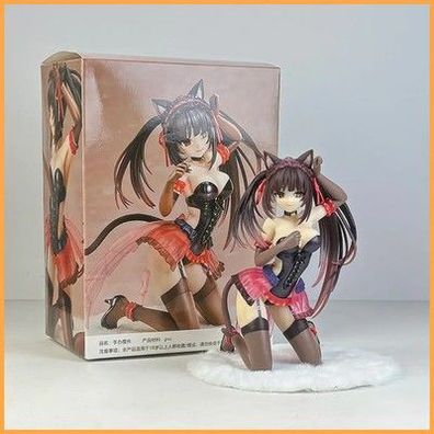 Date A Live Figur Kurumi Tokisaki Cat Girl 17cm Anime PVC Statue Modell Deko