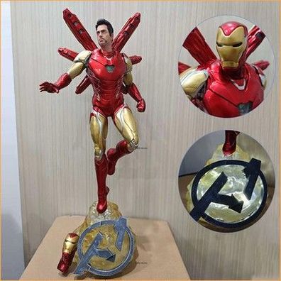 Iron Man Figur Avengers Anime Figuren Zweiköpfiger Iron Man Sammlung Statue Schr