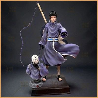 Naruto Figur Uchiha Obito Figuren Zwei Köpfe Statue Pvc Modell Puppe 36cm