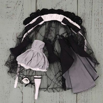 The Nun Outfit Horror Film Kleidung für ICY Blythe BJD Puppe Cosplay Dress 1/6