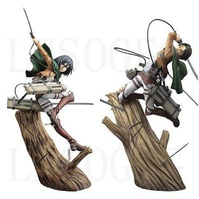 Attack on Titan Levi Mikasa Figur Modell Anime Sammlung PVC 25cm