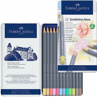 Faber-Castell FABER-CASTELL Aquarellstift Goldfaber Aqua Pastell 12er