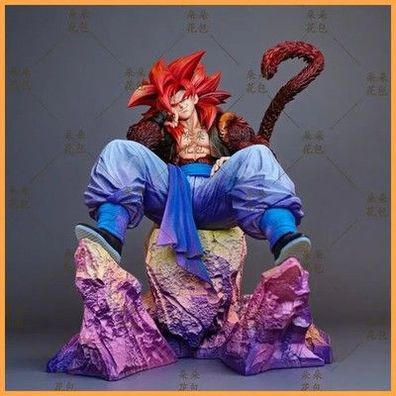 Dragon Ball Super Saiyan 4 Gogeta GK-Statue in sitzender Pose, Sammlerfigur, Sch