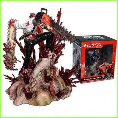 Denji Pochita Figur Chainsaw Man Anime PVC Actionfigur Kampf Modell