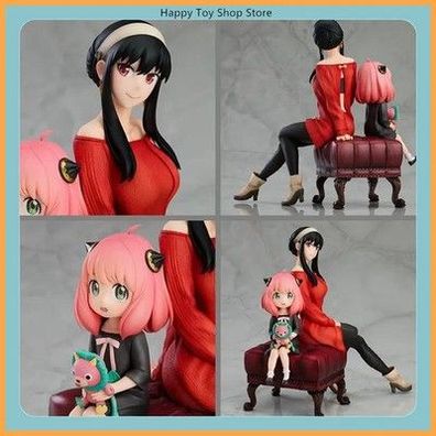 Spy×Family Anya Forger Yor Forger Sitzen auf dem Sofa Anime Figur Modell