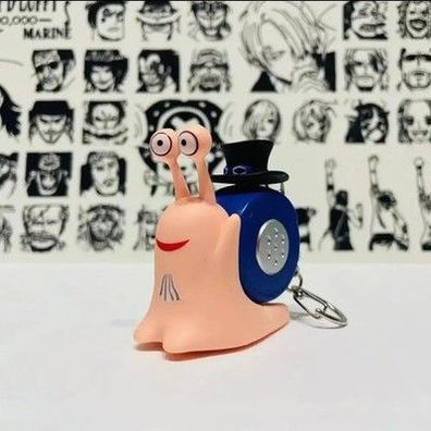 One piece Anime Telefon-Schnecke Figur Schnecken Telefon Modell Deko Gadget