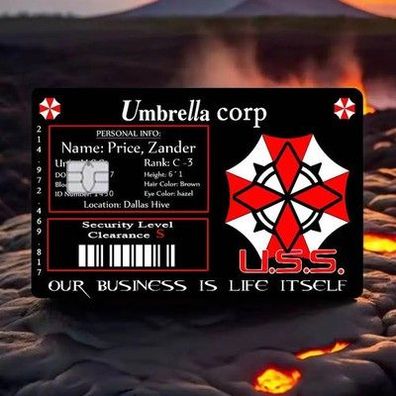 Resident Evil Game Style Kreditkarten Aufkleber – Haut Sticker für VISA Bank