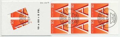 Schweiz Markenheft Nr MH 0-098 zentrisch gestempelt X530D4E