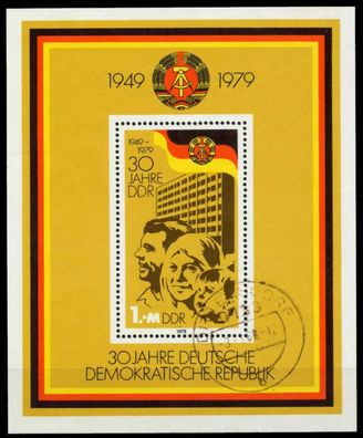DDR BLOCK Kleinbogen Block 56 gestempelt X561A52