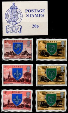 JERSEY Markenheftchen Nr MB 132 + 133 + 135 weiss b S00A646