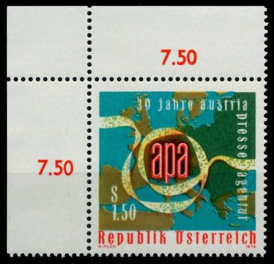 Österreich 1976 Nr 1533 postfrisch ECKE-OLI X805636