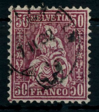 Schweiz Sitzende Helvetia VON 1881 Nr 43 gestempelt gepr X7446AE