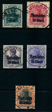BES 1WK D-MV Rumänien Nr 8-12 zentrisch gestempelt X7745E6