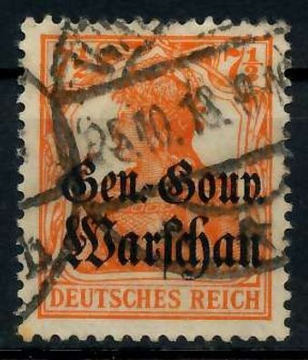 BES 1WK D-POST IN POLEN Nr 9c gestempelt X776922