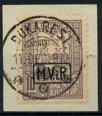 BES 1WK D-MV Rumänien Nr K4 zentrisch gestempelt Briefstück X7792C6