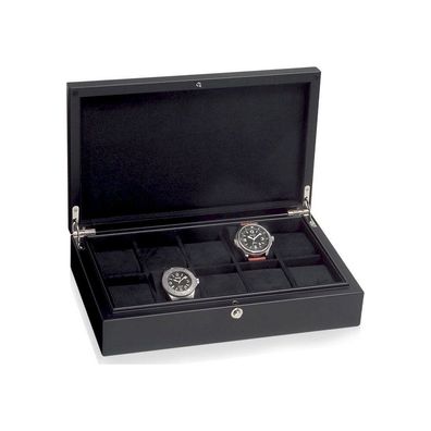 Beco - Uhrenbox - Piano Silk 10 Schwarz - 70002-41