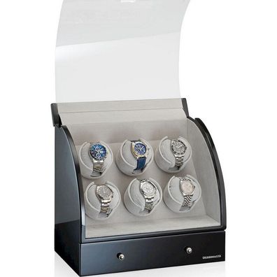 Designhütte - Uhrenbeweger - Basel 6 Schwarz 70005-27