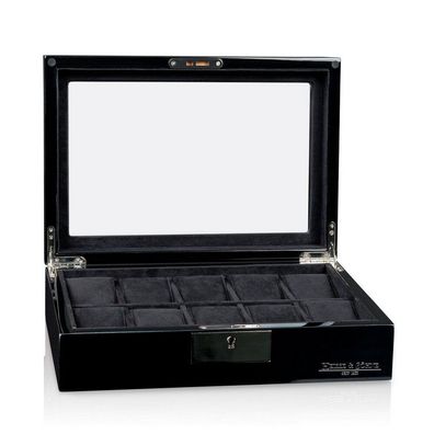 Heisse & Söhne - 70019-196.142 - Uhrenbox - für 10 Uhren - Tenor 10 - Schwarz
