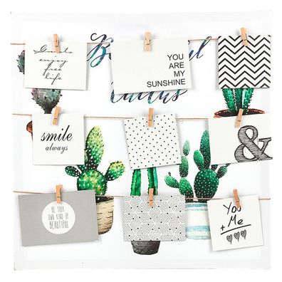 Memoboard 50x50cm Fotowand Memowand Wandbild Bilderhalter Leinwand Geldgeschenk