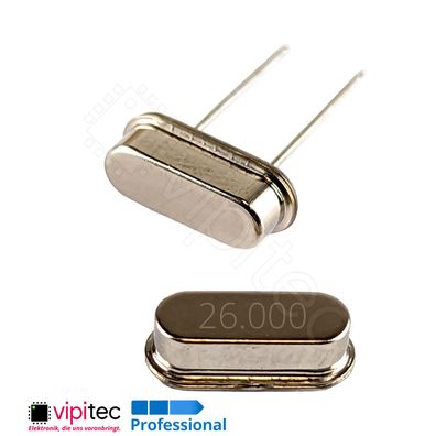 26 MHz HC-49S Schwingquarz THT Uhr Quarz Resonator Taktgeber Kristall HC49S