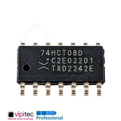 74HCT08 2-Kanal AND, 4-fach | SMD SO-14 5V TTL 125°C