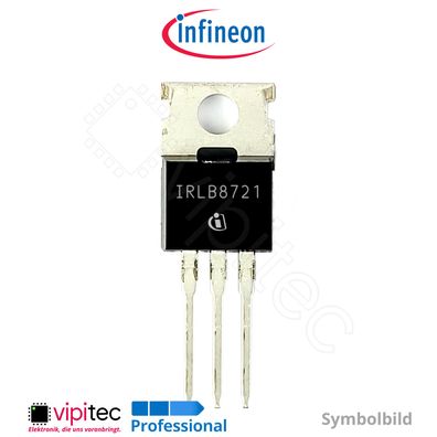 IRLB8721 N-Kanal MOSFET 30V 62A 65W 93ns THT TO-220AB N-Channel 8721 IRLB8721PBF