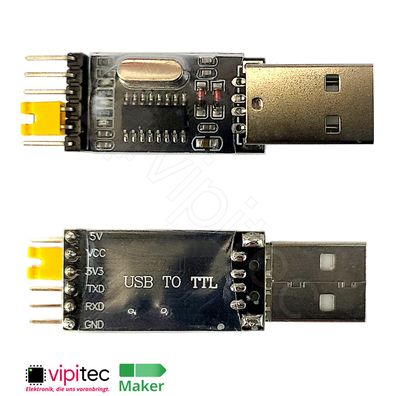 USB zu TTL Adapter | 5V 3,3V CH340 UART Konverter Modul für Arduino