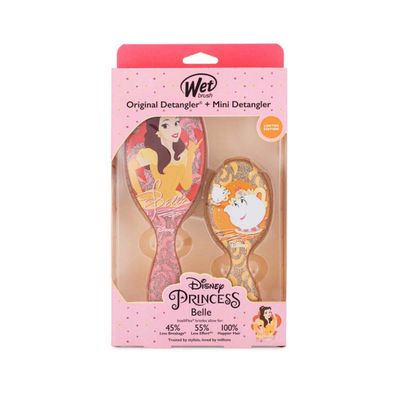 Disney Prinzessin Belle Geschenkset Haarbürste Original Detangler + Mini Detangler