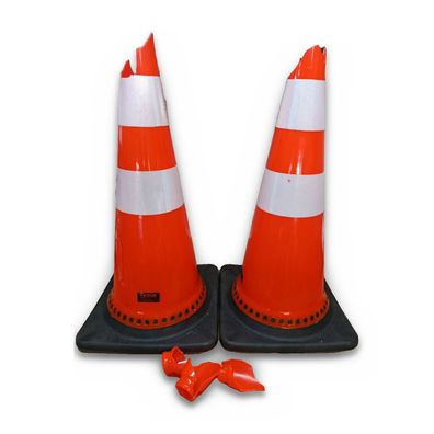 VEVOR Verkehrskegel 8er-Set 75 cm orange Defekt 4 Spitzen gebrochen