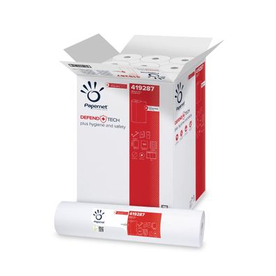 Papernet Defend Tech Liegenabdeckung 8 Rollen 143 Blatt antibakteriell 2-lagig