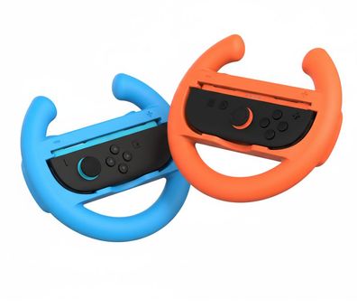 Joy Con Lenkrad Set für Nintendo Switch 1 und 2 – Orange & Blau