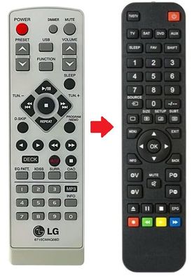 Ersatz Fernbedienung LG LX-U550D | LX-U551D | LM-U550D