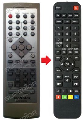 Ersatz Fernbedienung Technics RAK-EHA16WH | RAK-EHA16WH | RAK-EHA18WH