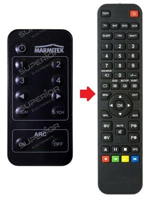 Ersatz Fernbedienung für Marmitek Connect 421 UHD/3D