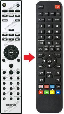 Ersatz Fernbedienung für Onkyo RC-849S | CR-555 | CR-555DAB |