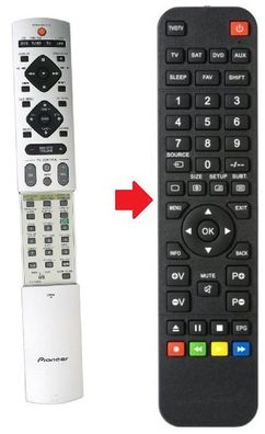 Ersatz Fernbedienung für Pioneer AXD7368