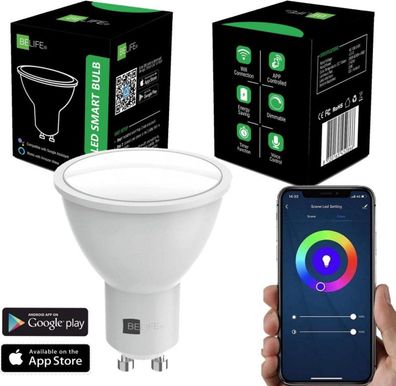 BELIFE TUYA GU10 WLAN LED Smart Spot RGB, dimmbar, Alexa & Google