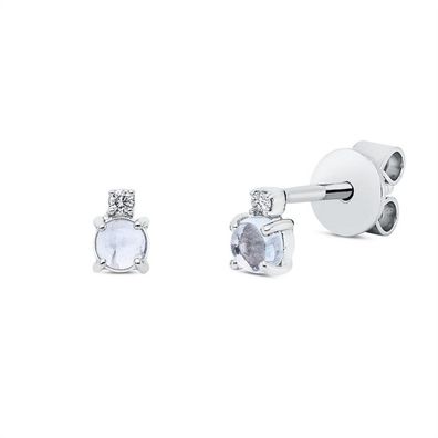 Luna Creation - 2U190W8-1 - Ohrstecker - Damen - 750WG - mit Brillanten und Topasen
