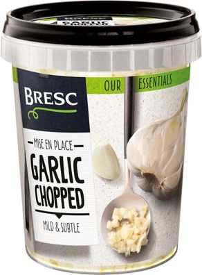 Bresc Knoblauch gehackt 10x 450g grob gehackter junger Knoblauch feines mildes Aroma